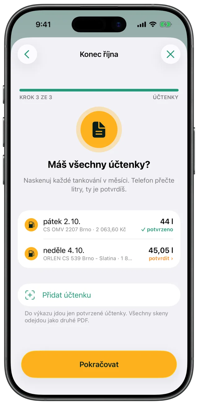 Účtenky — Puťovka