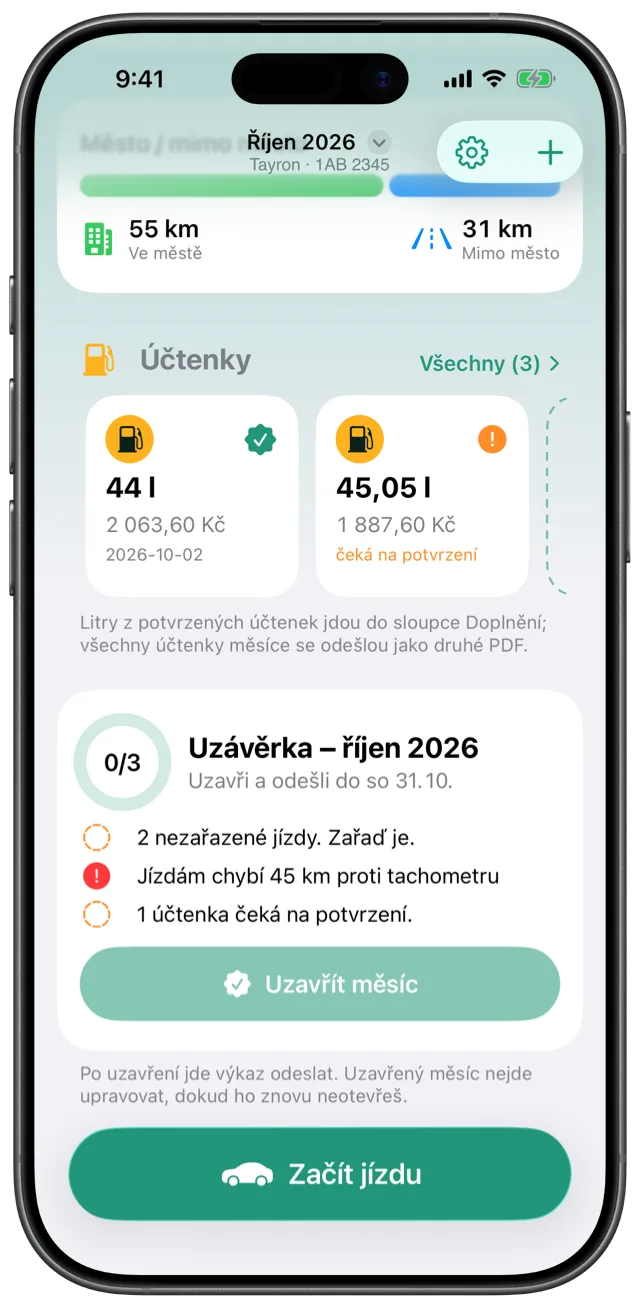 Uzávěrka a odeslání — Puťovka
